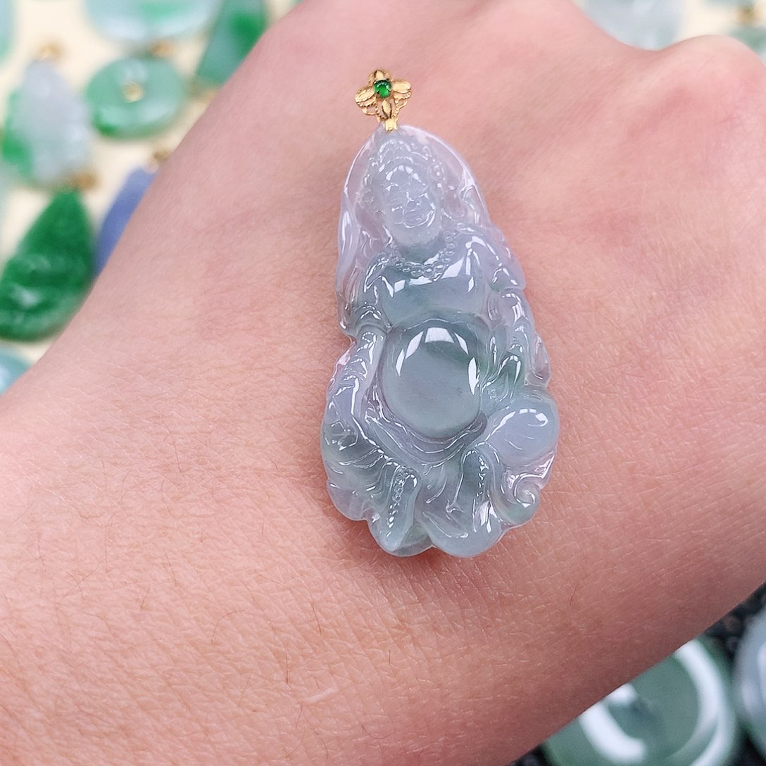 【闪购商品】翡翠吊坠(不含链)未镶嵌观音