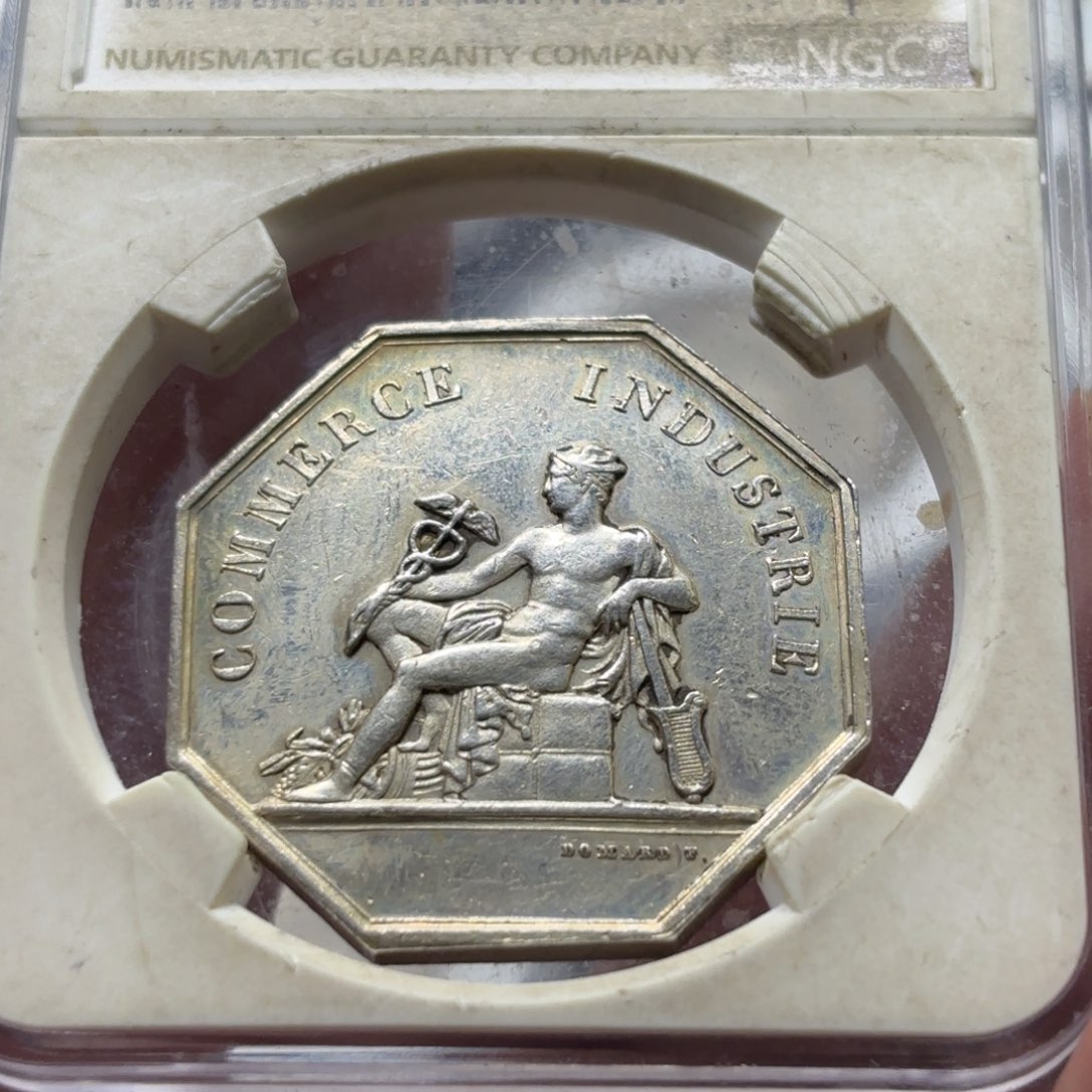 银Ag900法国八角待用币银币20克