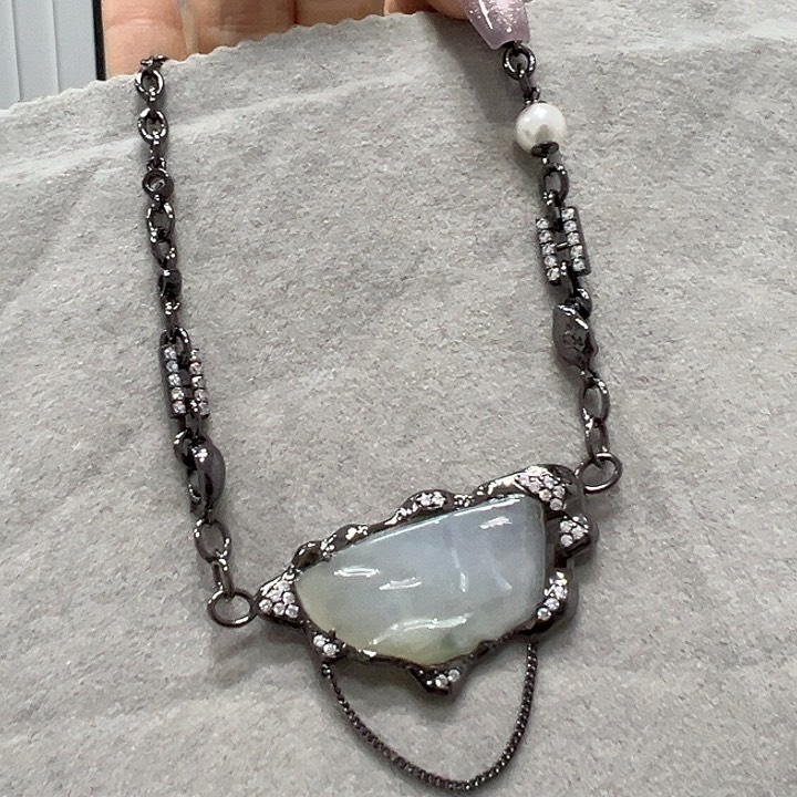 颈饰银S925镶嵌海水珍珠