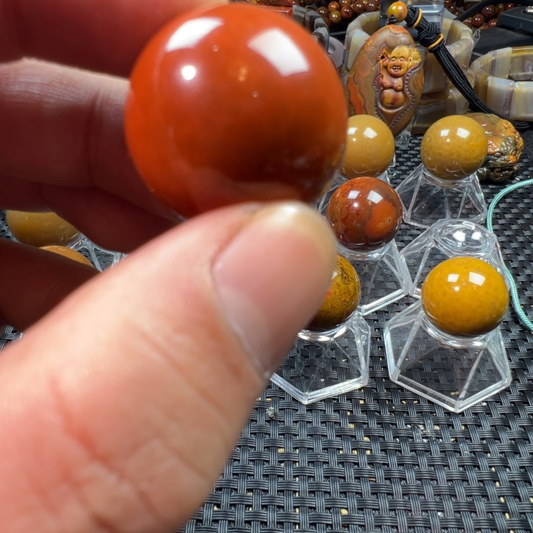 荣***佛玛瑙/玉髓合金 战国红玛瑙