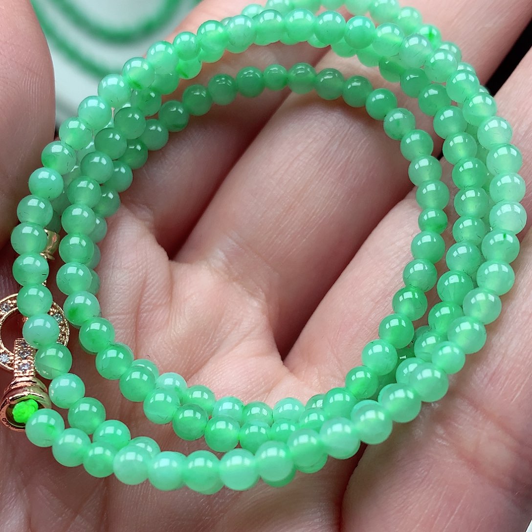 翡翠未镶嵌毛衣链