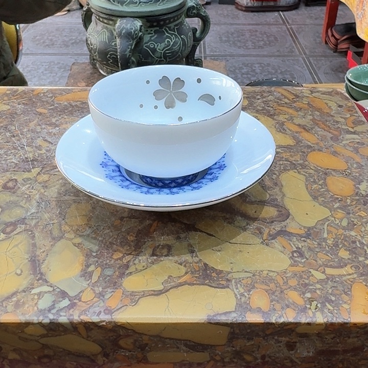 杯垫加杯子骨瓷。。。品茗