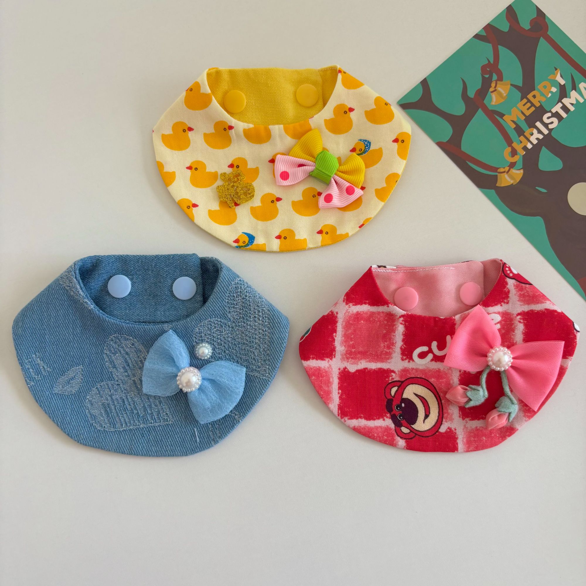 三朵云 | 小奶猫小体幼犬小围兜狗狗围脖口水巾宠物装扮口水巾