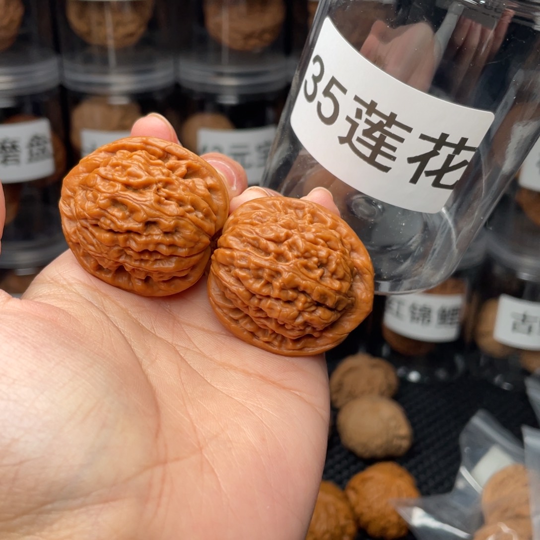 文玩核桃把件马*线莲花35