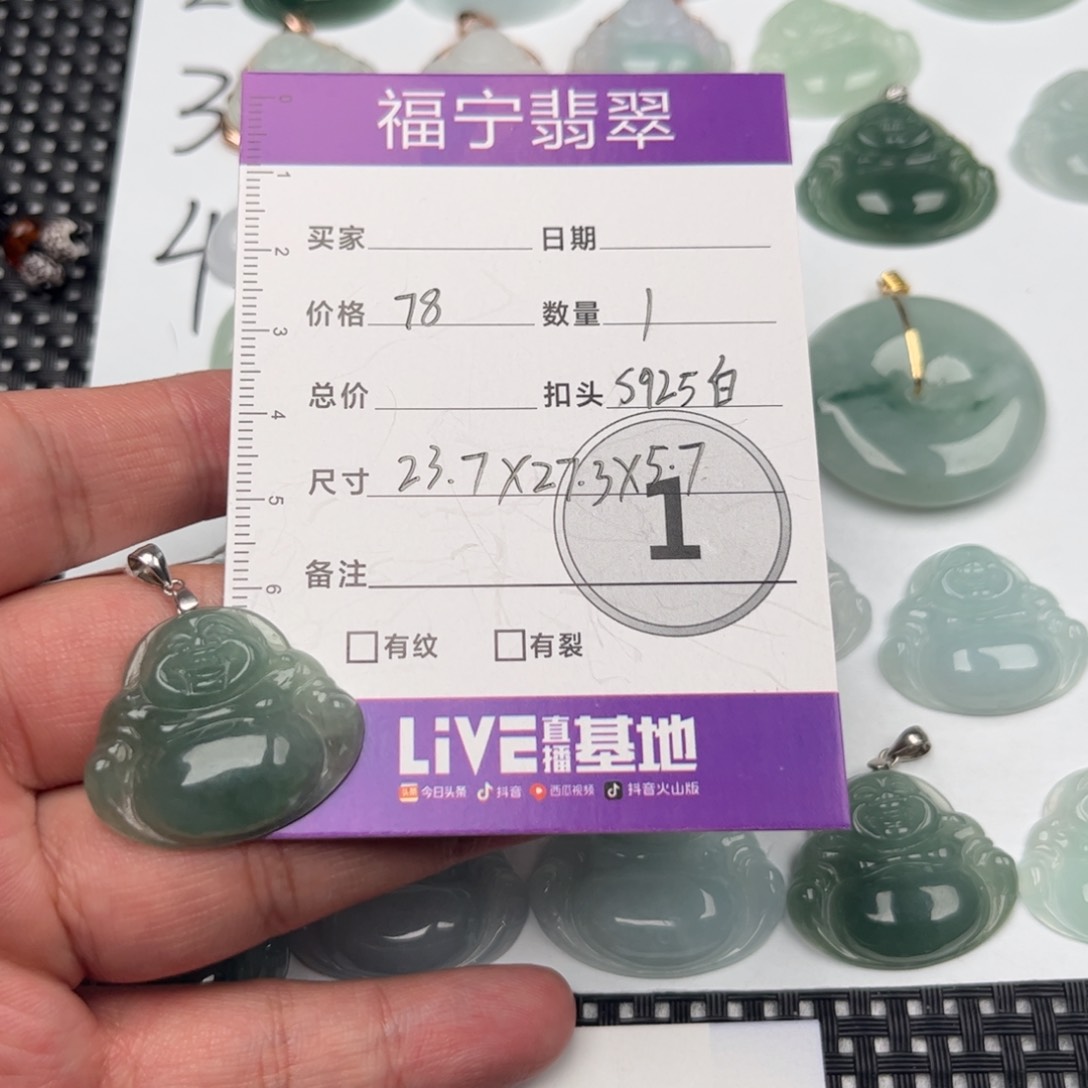 翡翠颈饰未镶嵌吊坠