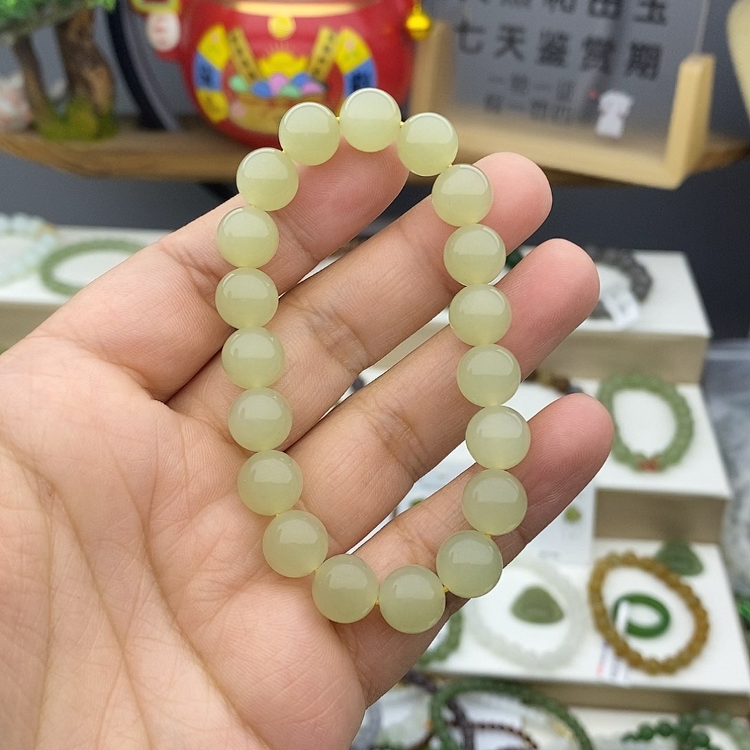 和田玉（碧玉）手链未镶嵌