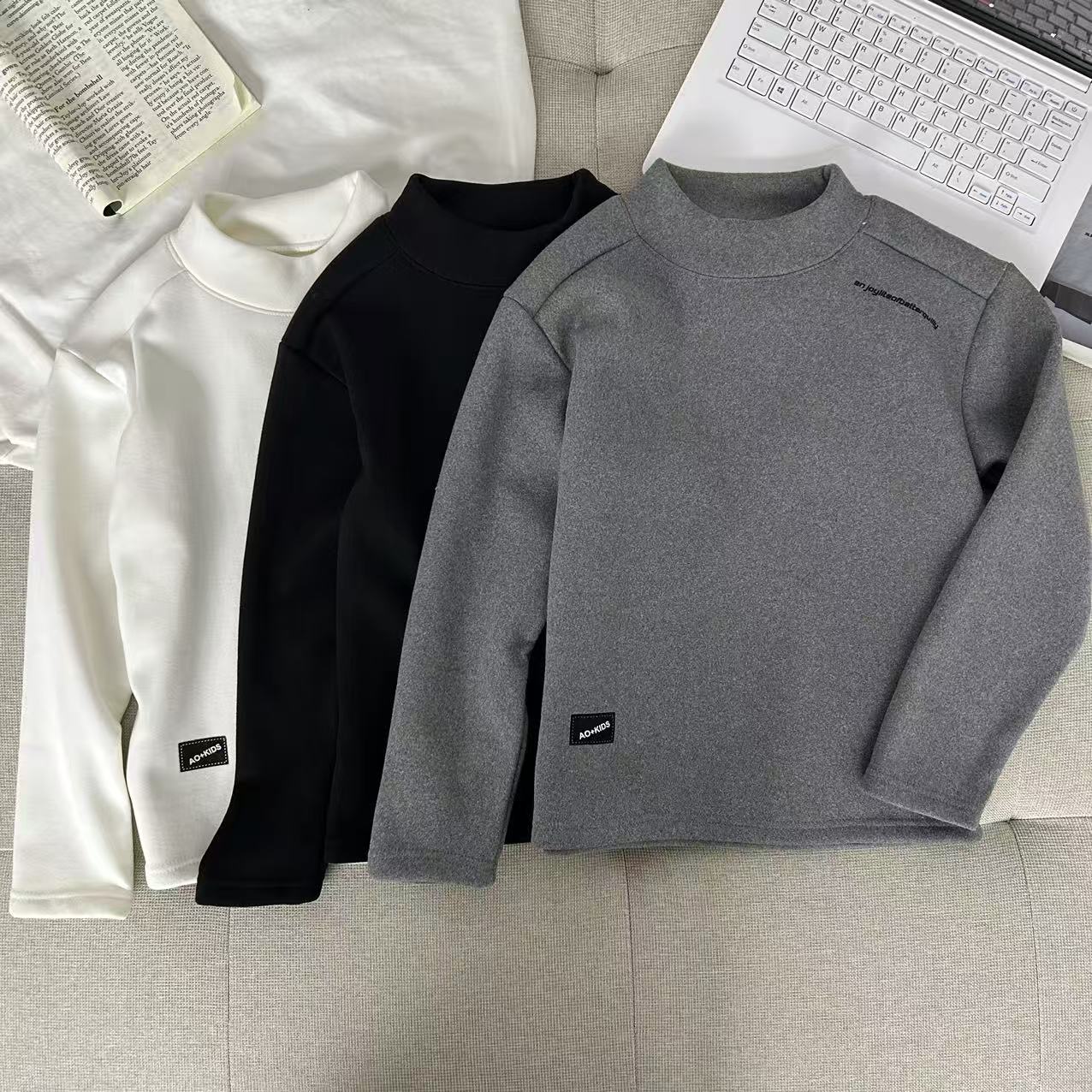 2025款贴敷保暖校服神器秋冬儿童加厚打底半高领舒适柔软长袖