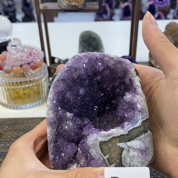 紫晶摆件摆件未镶嵌
