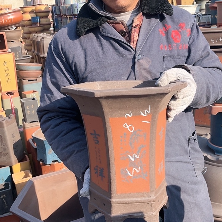 紫砂紫砂花盆也太