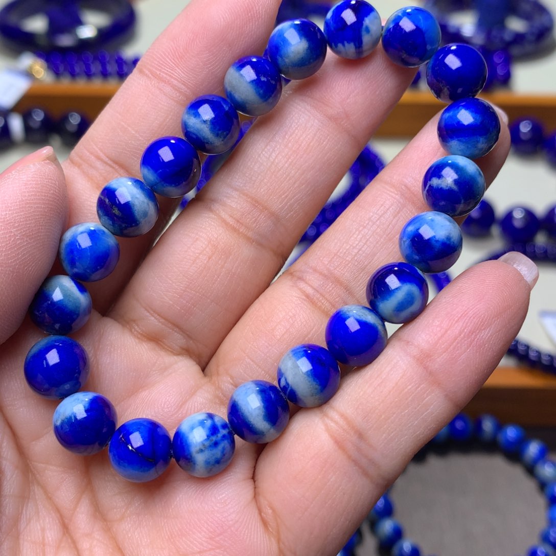 青金石手串未镶嵌9m