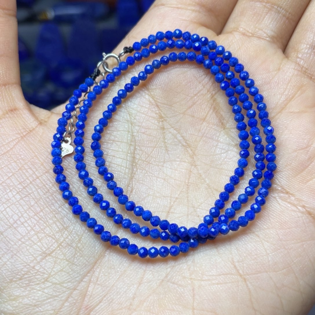 青金石未镶嵌2mm项链