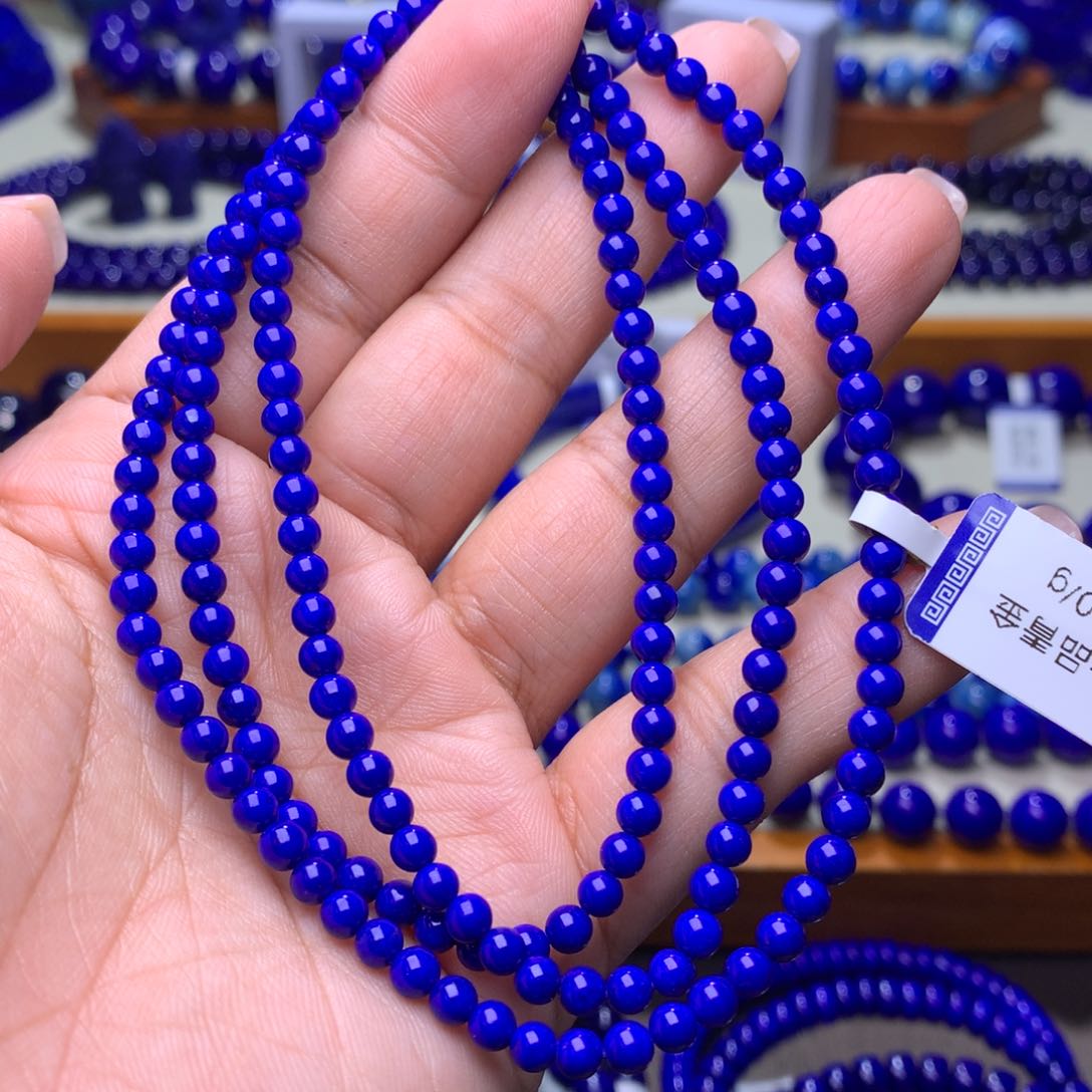 青金石手链未镶嵌4m