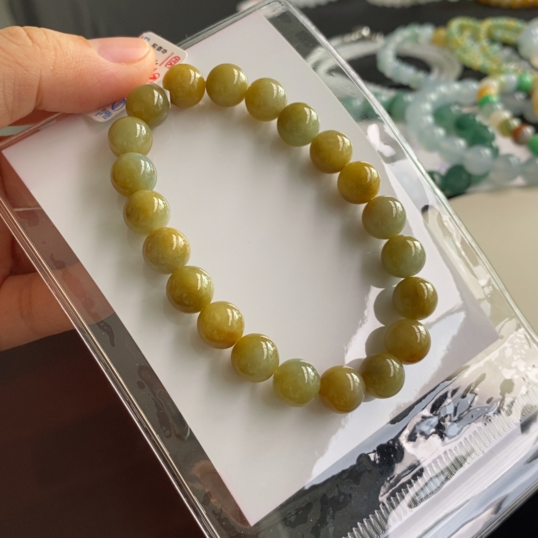翡翠未镶嵌手链卡8.8