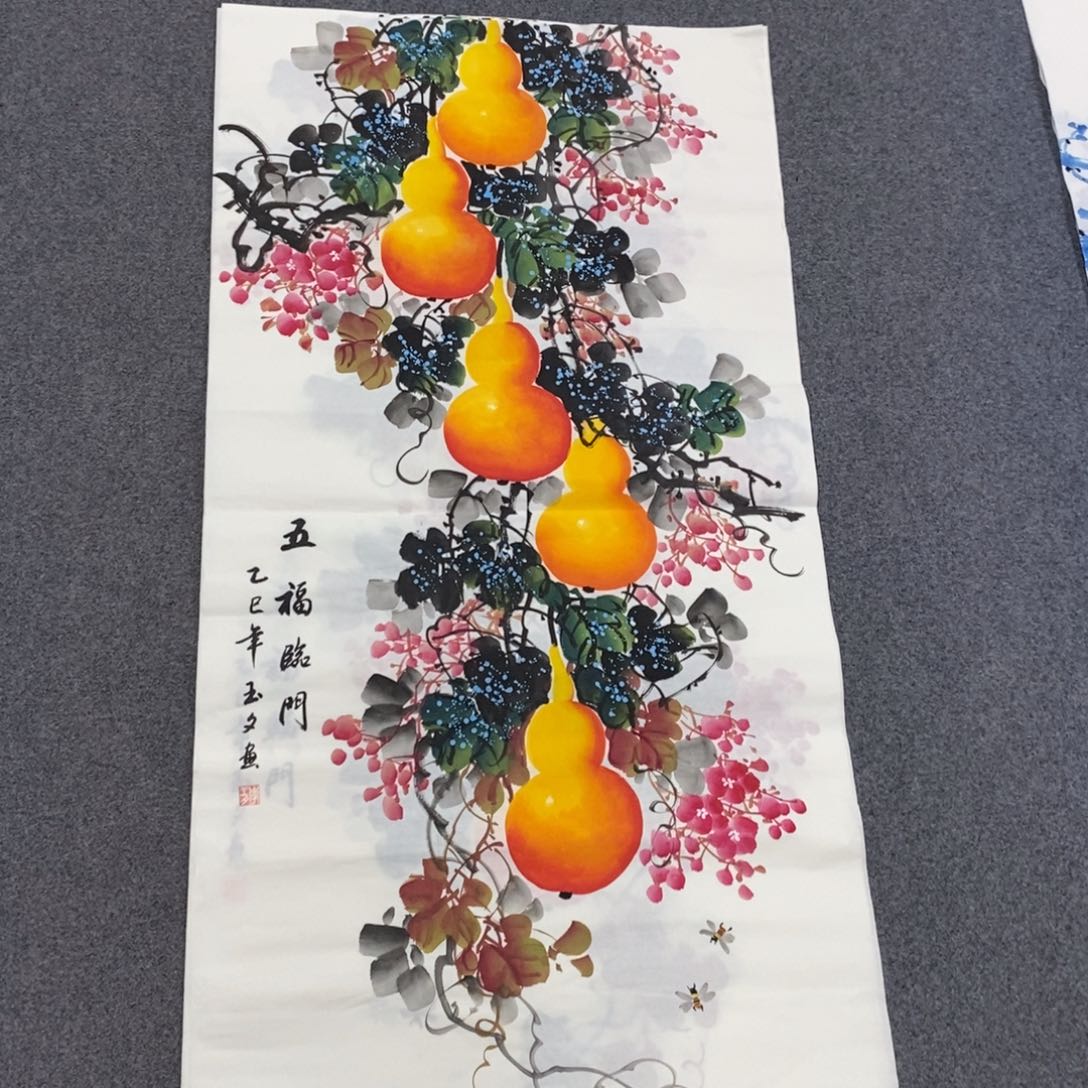 国画尺寸140✖️70四尺手绘画