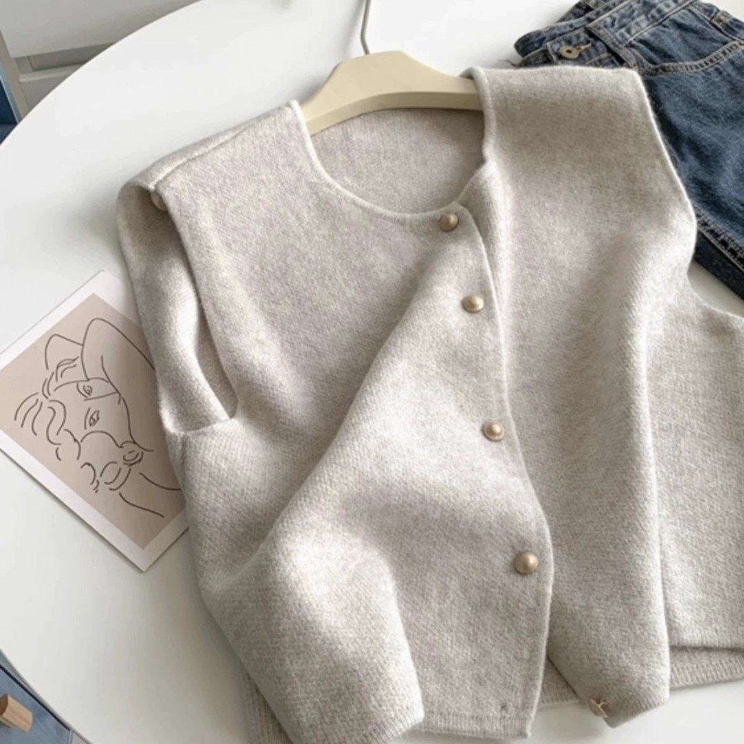 1681马甲背心宽松大码针织衫百搭套头时尚新款薄款打底休闲