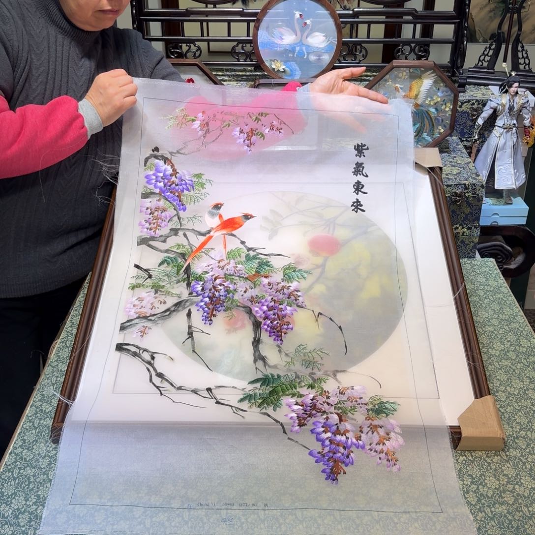 刺绣手工苏绣工艺单面绣片