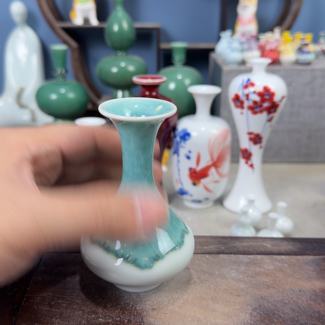 陶瓷手工小花器摆件