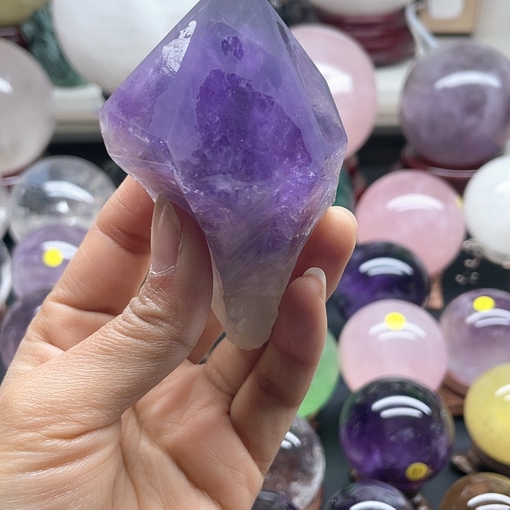 水晶天然水晶紫原石未镶嵌