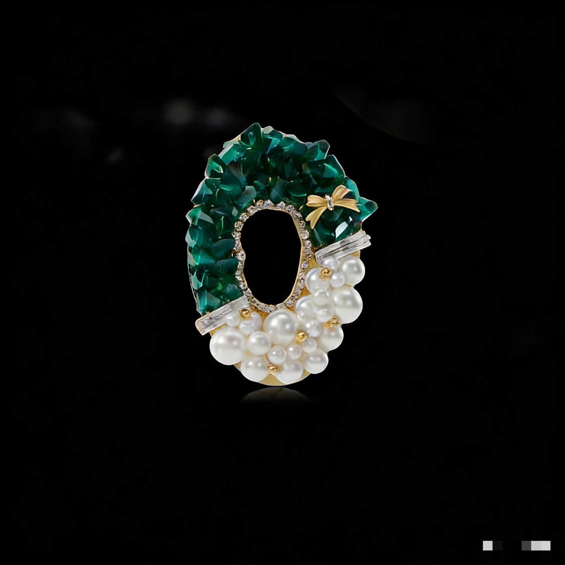 铜合金仿珍珠胸针 《法国孕育永恒》《017》vintage 高定胸针