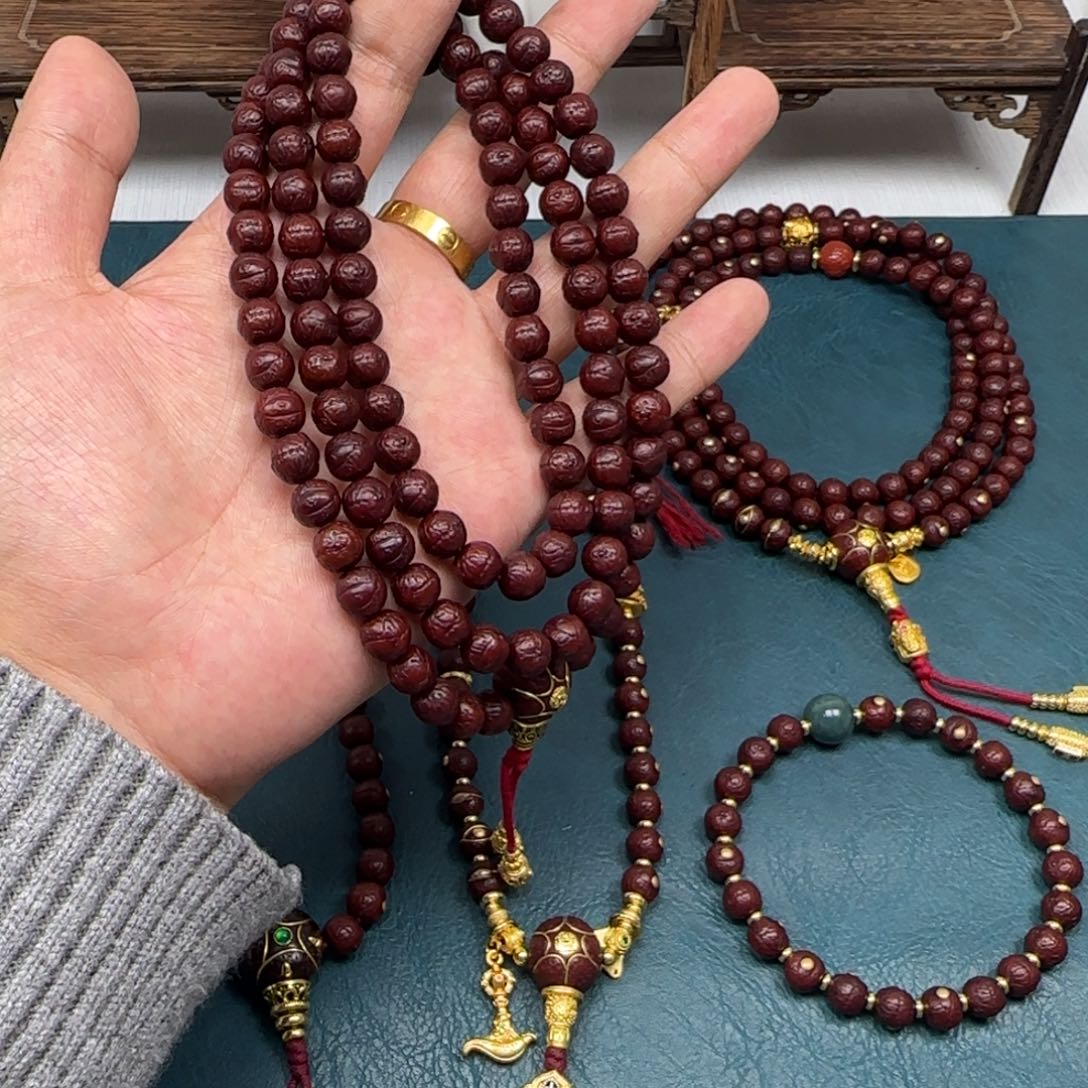 春***晓凤眼菩提吊坠凤眼108脖挂8.5素串