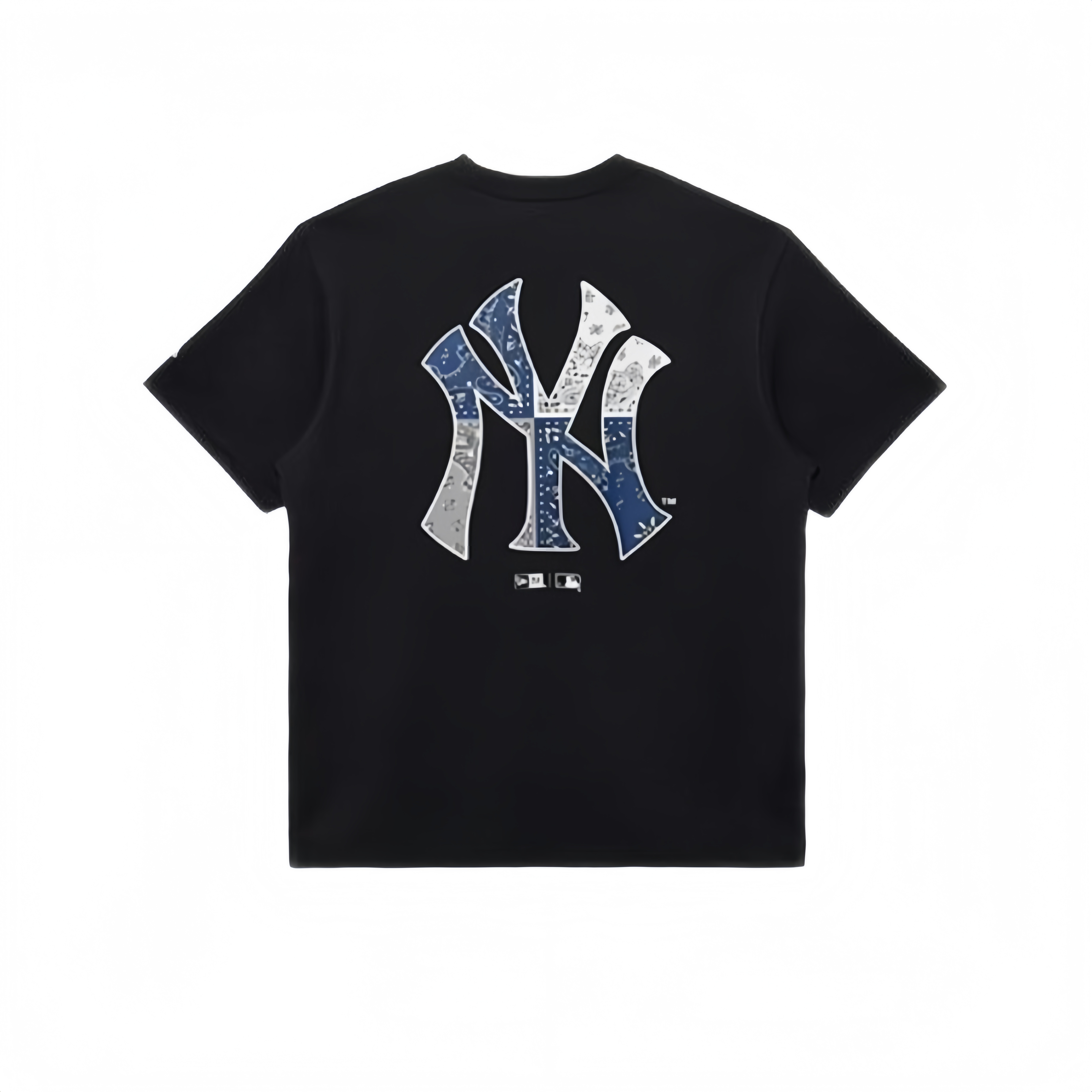 NEW ERA MLB系列 纽约洋基队NY印花 短袖T恤 黑色