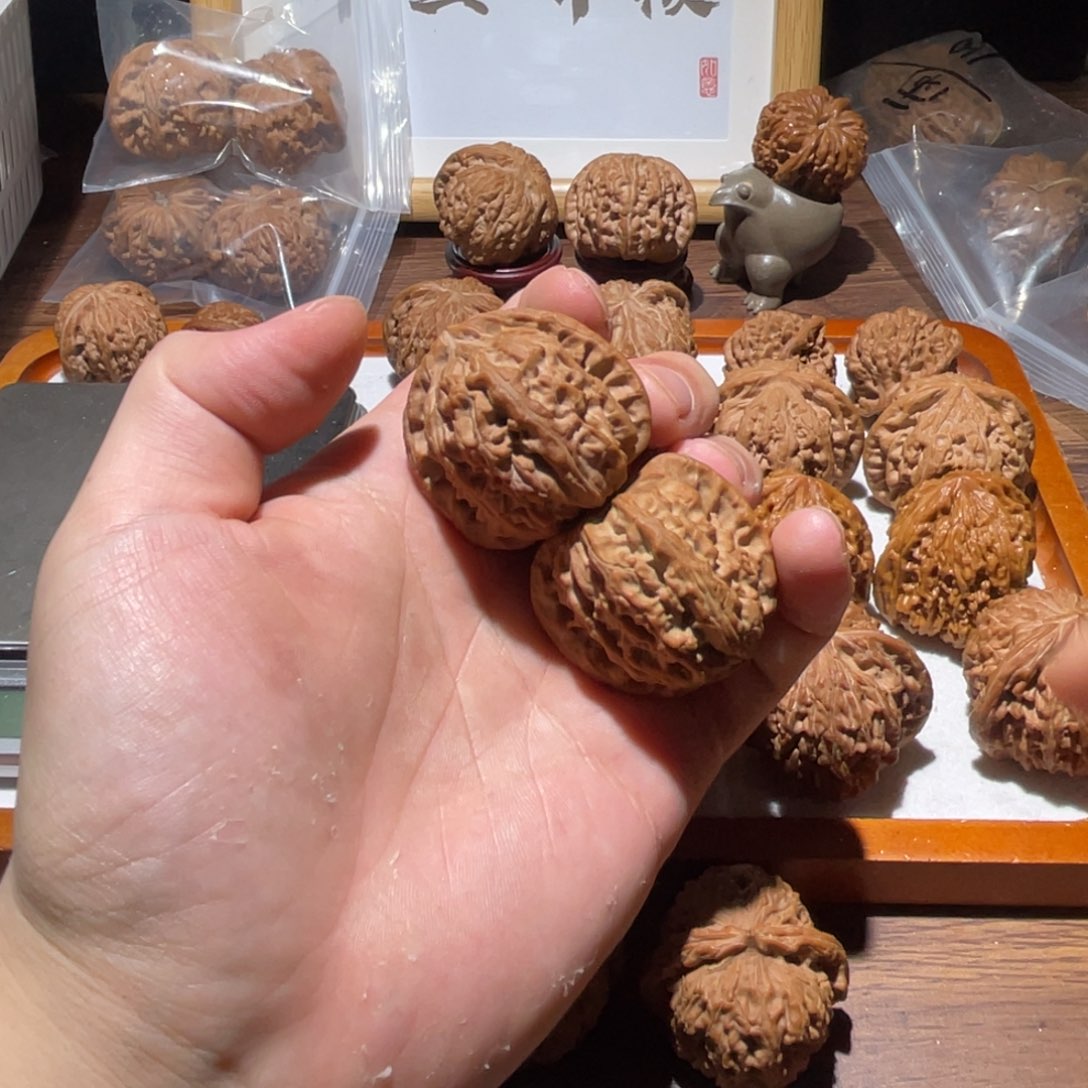 把件文玩核桃39全品白狮子