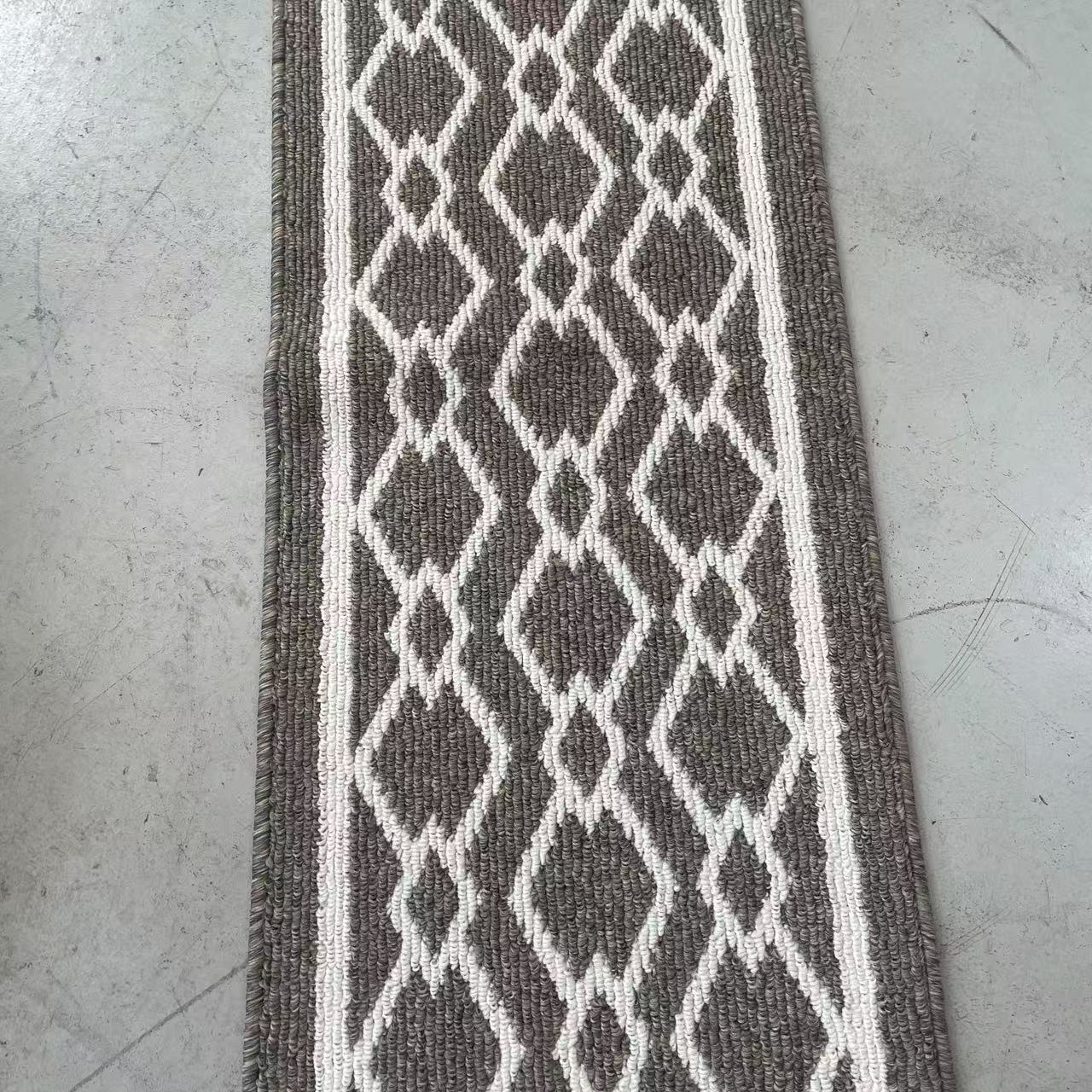 菱形厨房倒台床边地垫丙纶机织防滑蹭泥脚垫防油45*120cm