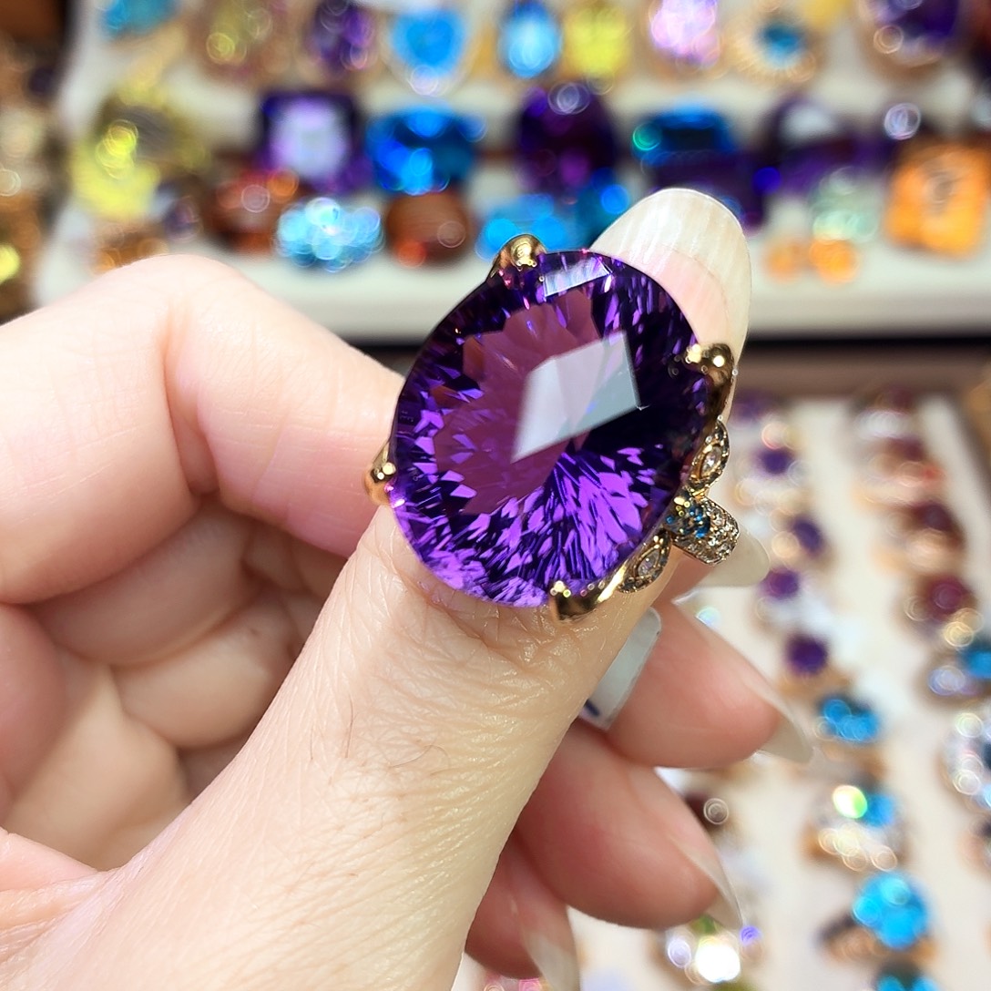 银S925镶嵌水晶戒指