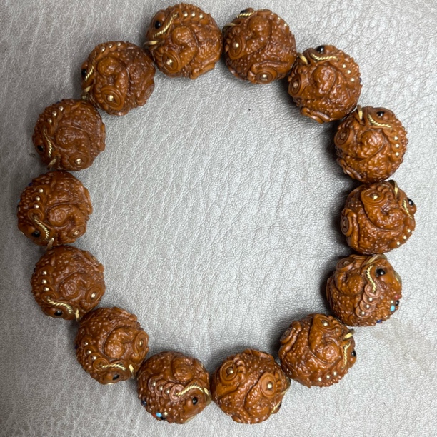 金蟾紫金鼠精品单圈手串16尺