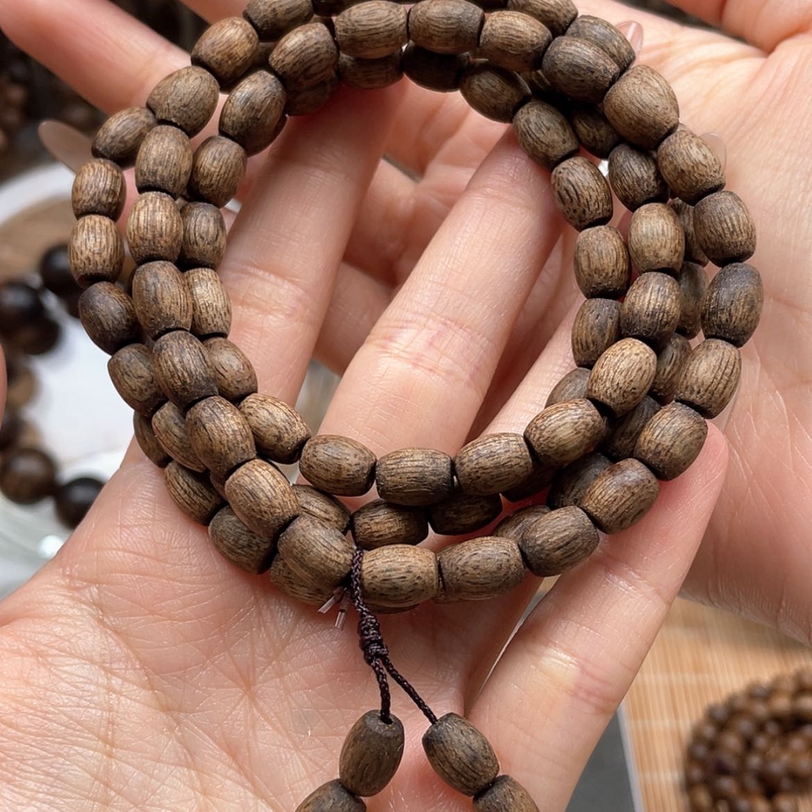 【闪购商品】沉香手串芽庄软丝白奇楠0.6/108