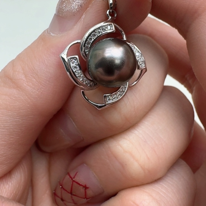 海水珍珠颈饰银S925镶嵌