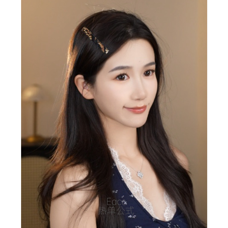 一对装女少女风一字夹学院风边夹发夹鸭嘴夹网红发饰发卡823