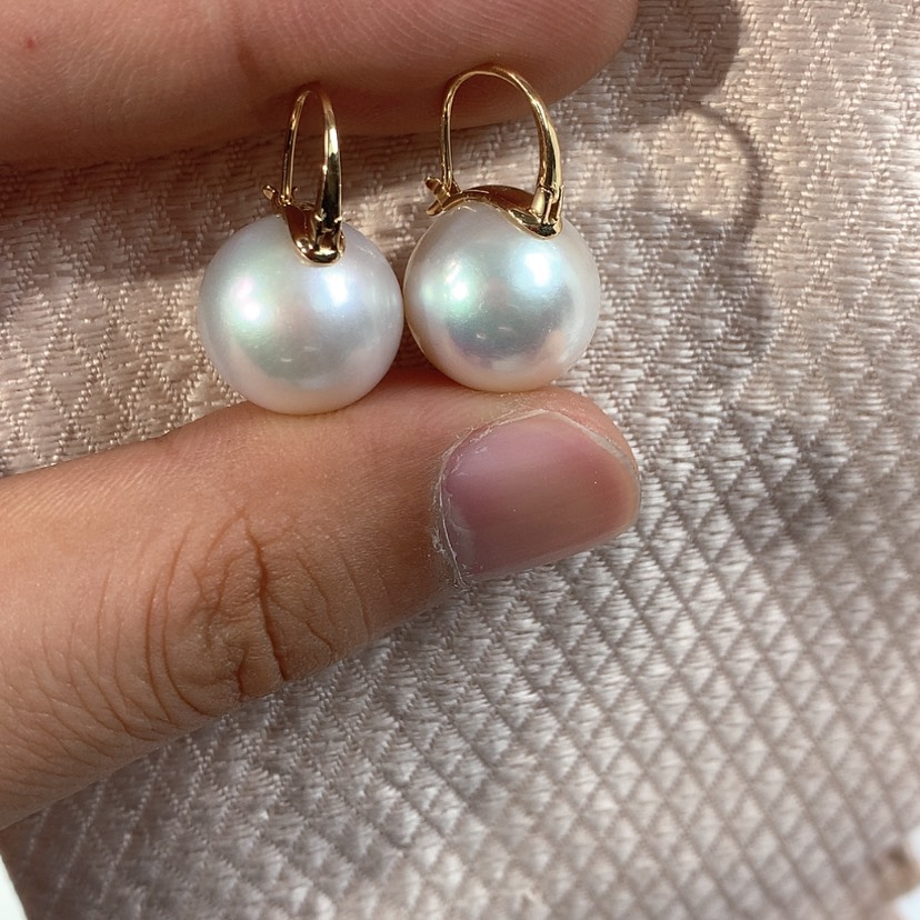 【闪购商品】淡水珍珠耳饰18K金镶嵌