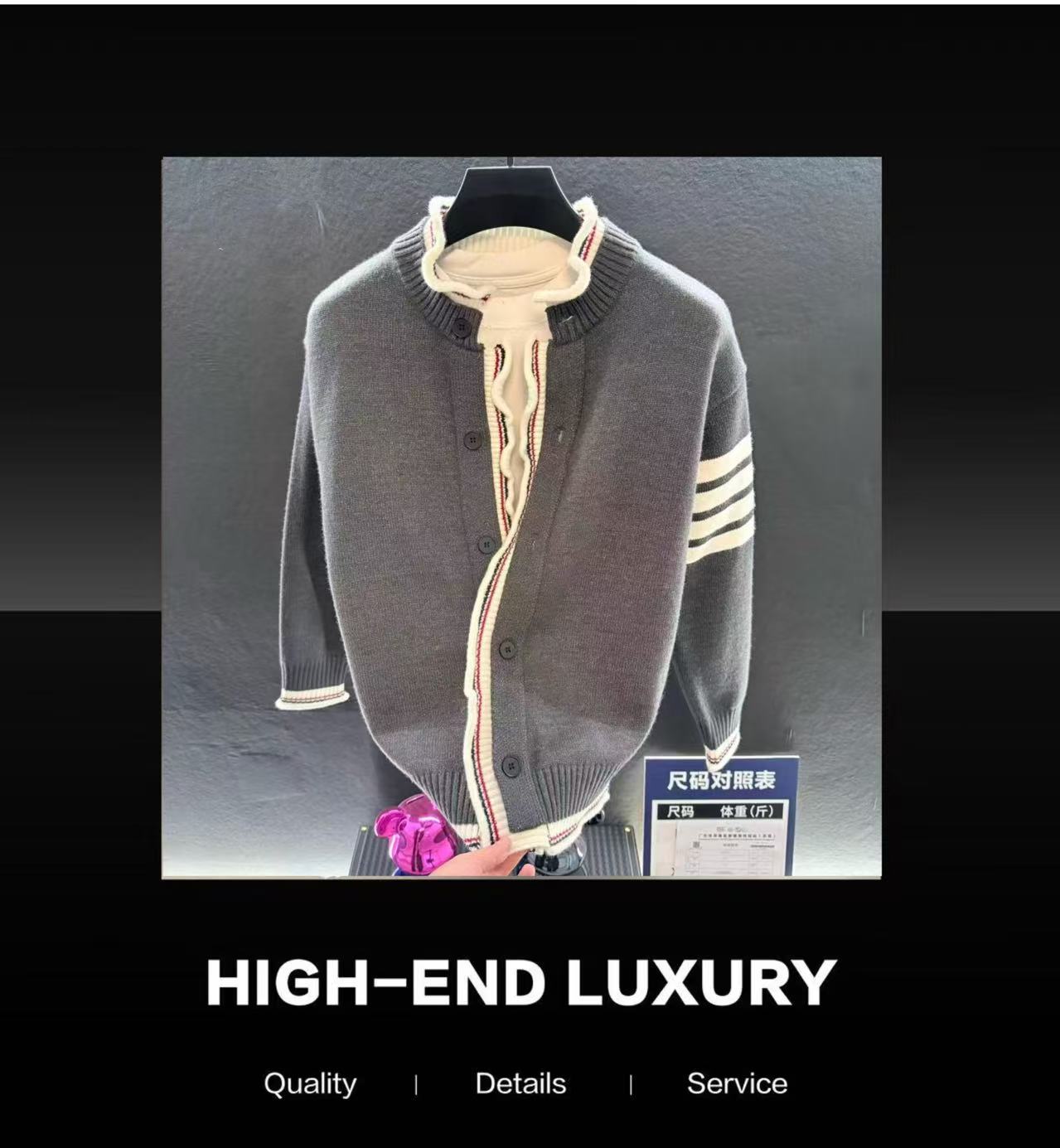 LOWUE 2025秋冬新款圆领长袖厚款毛衣（LL-8025)