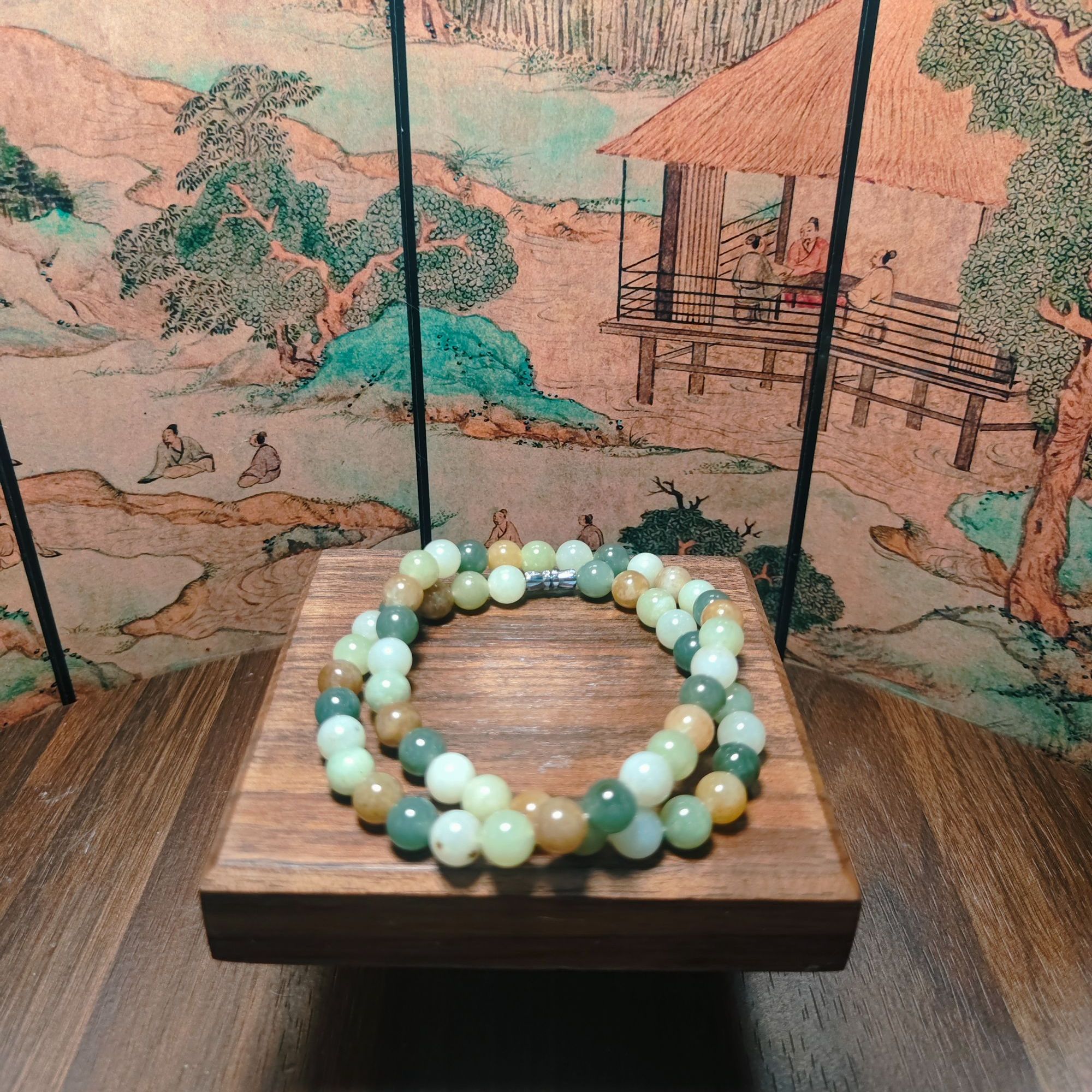 O和田玉多宝圆珠项链0632