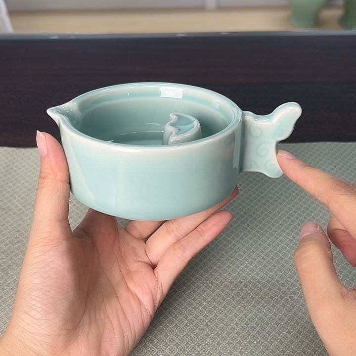 龙泉云间青瓷小米茶器