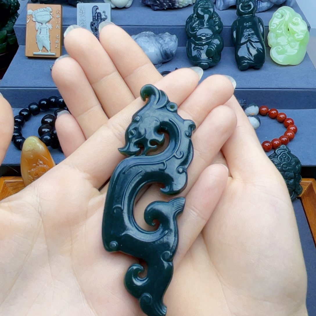 和田玉未镶嵌颈饰平***1