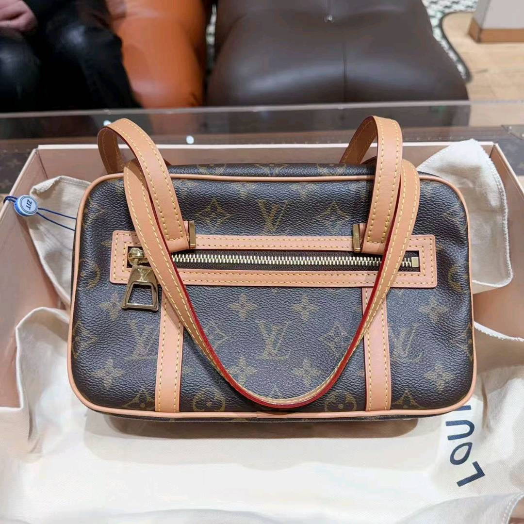 99新 LouisVuitton/路易威登 cite开口笑土司包 老花芯片款 单肩