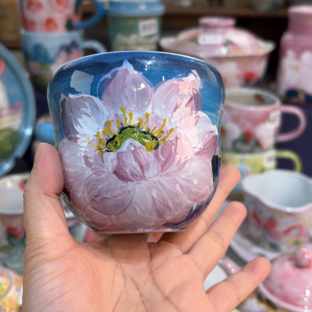 景德镇手绘高温釉下彩陶瓷茶具