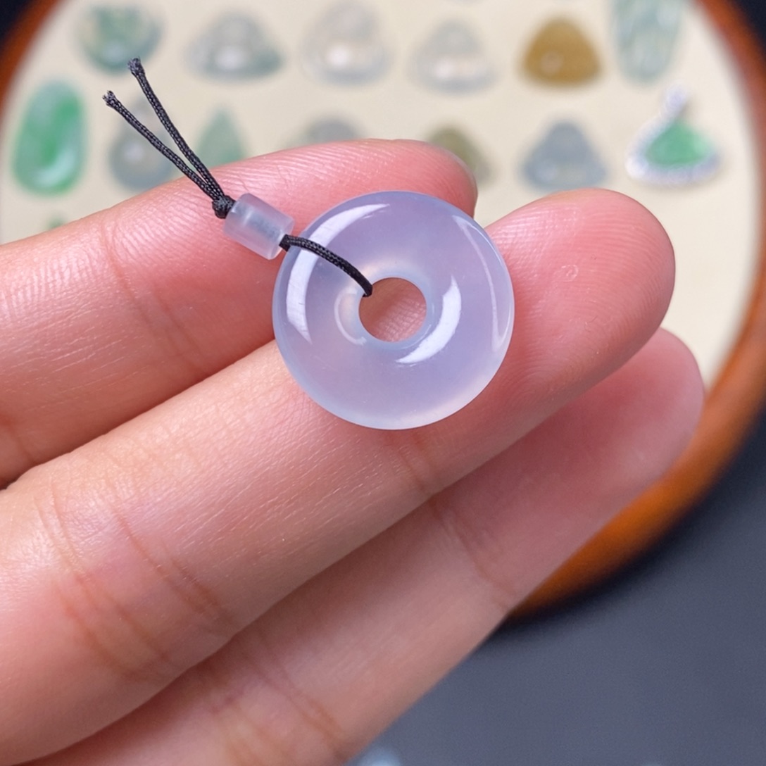 定制翡翠未镶嵌紫甜甜圈