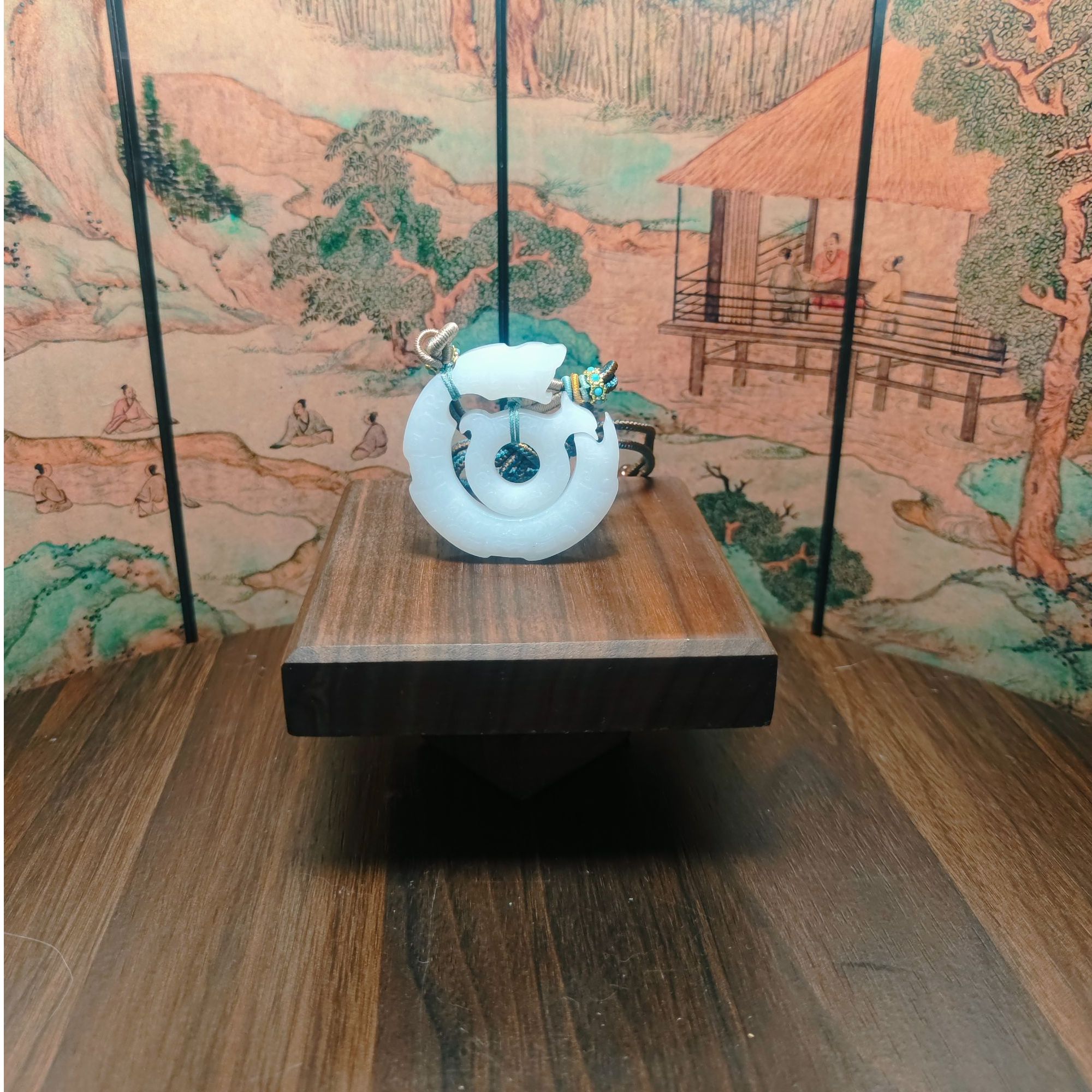 C和田玉子母扣吊坠0526