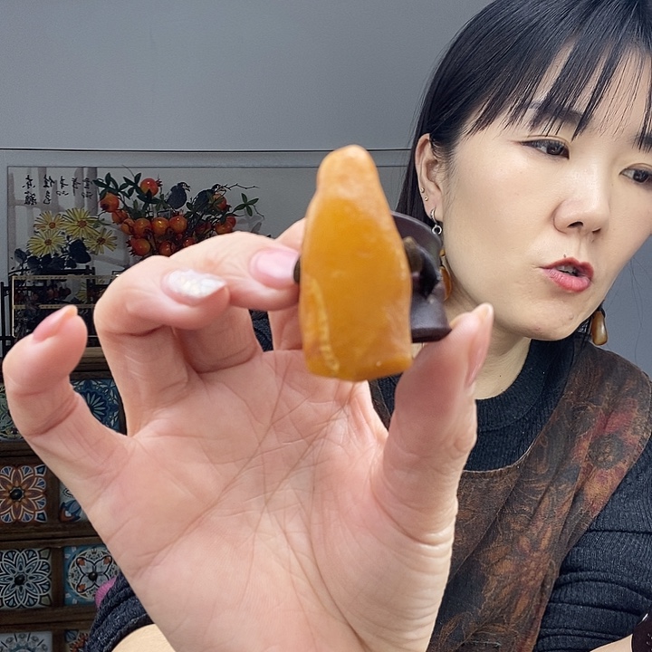 蜜蜡戒指未镶嵌戒指
