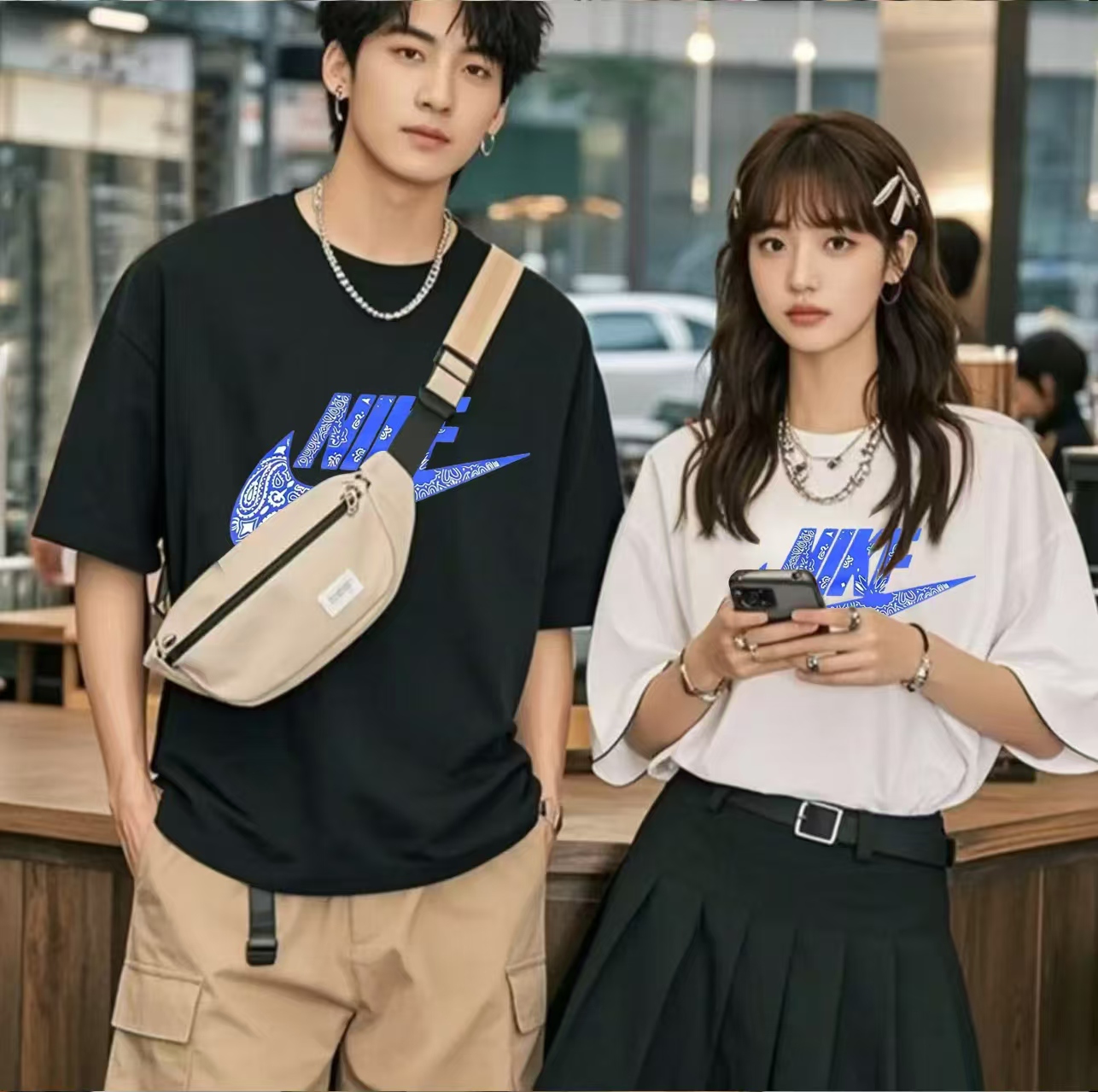 支持鉴定高品质高克重宽松圆领休闲短T-9