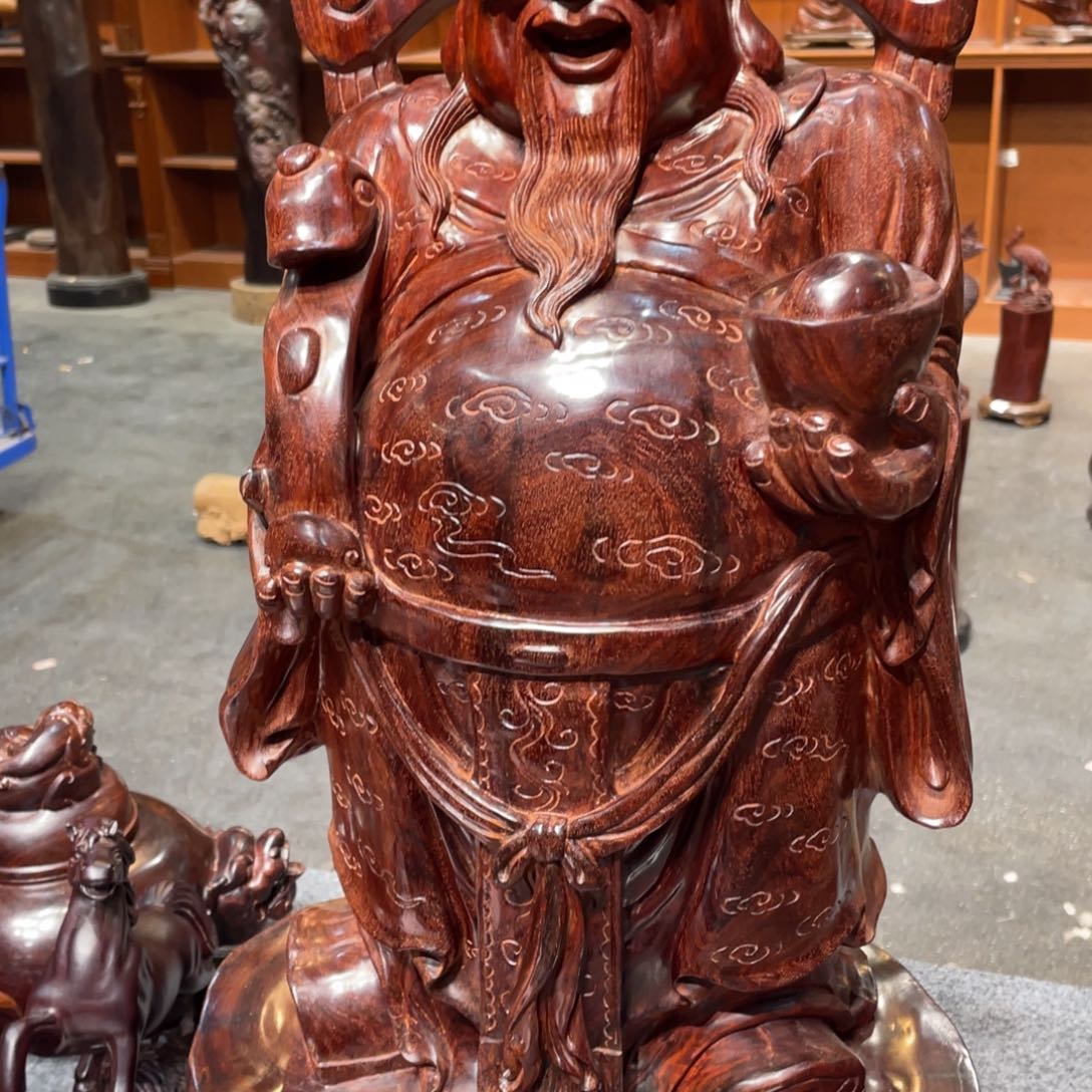 木随***扬财神爷摆件家居用品