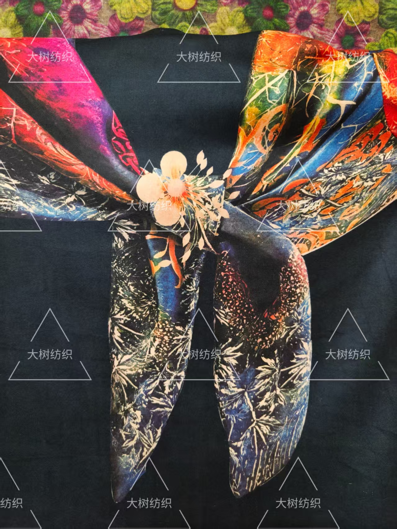 阳离子澳绒立体花面料 1号 亲肤保暖