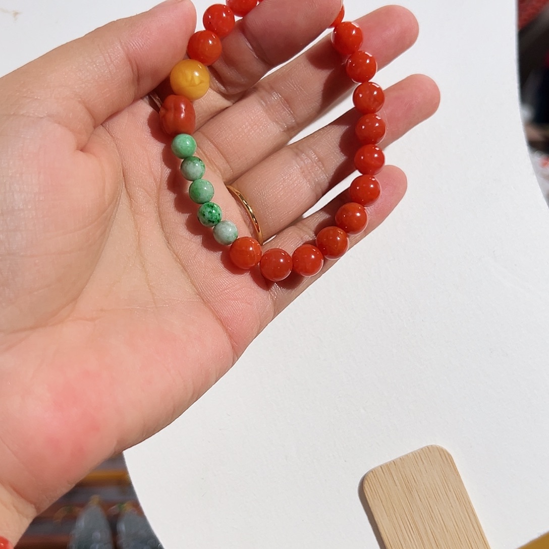 南红玛瑙手链未镶嵌
