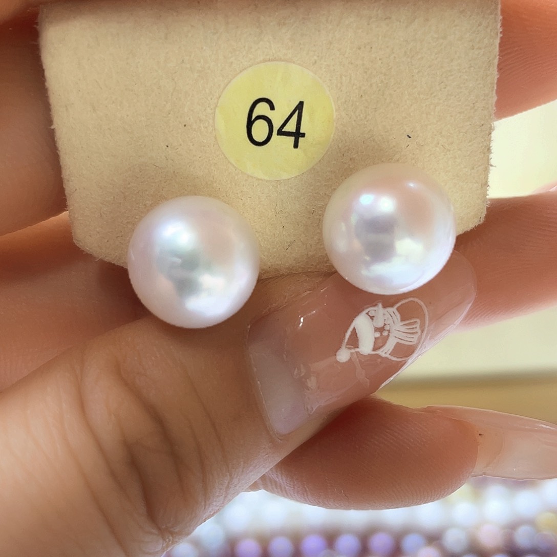 淡水珍珠耳饰银S925镶嵌