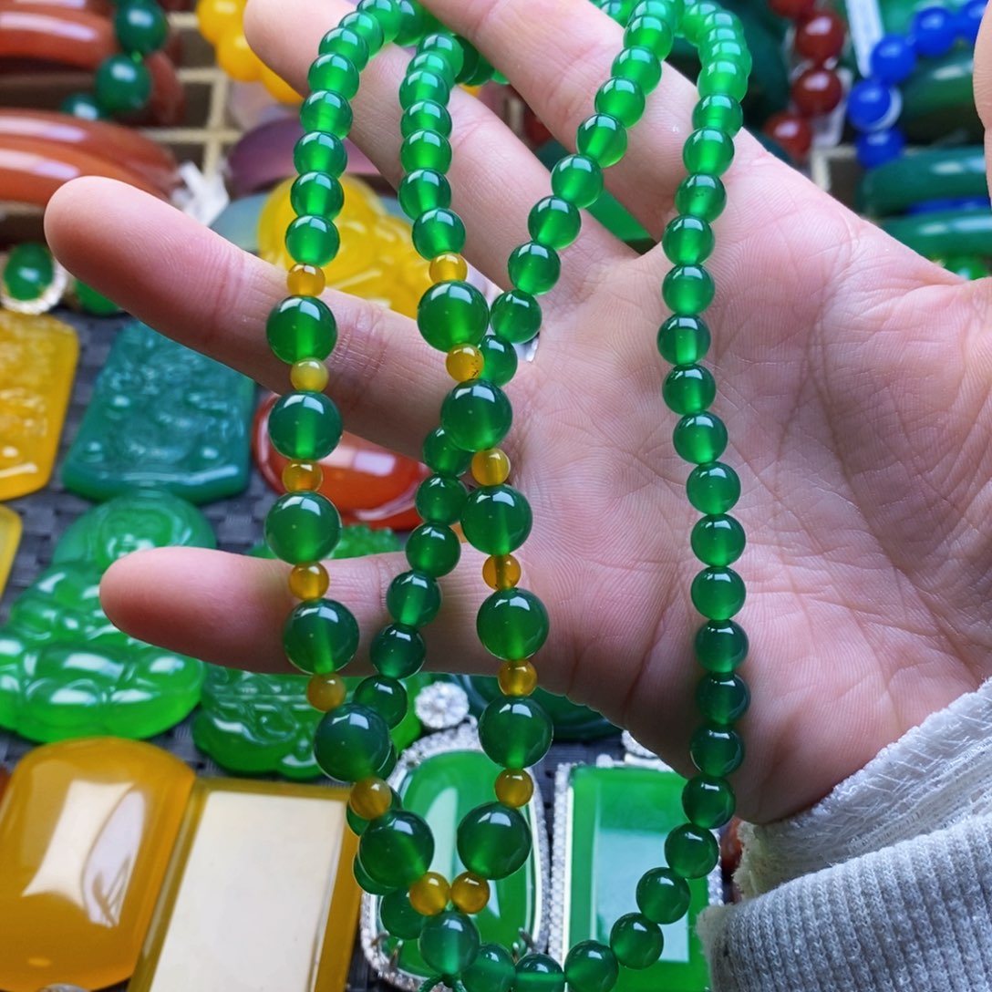 江***海玛瑙/玉髓未镶嵌颈饰卡6