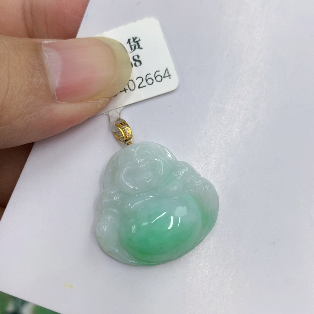 颈饰18K金镶嵌翡翠翡翠