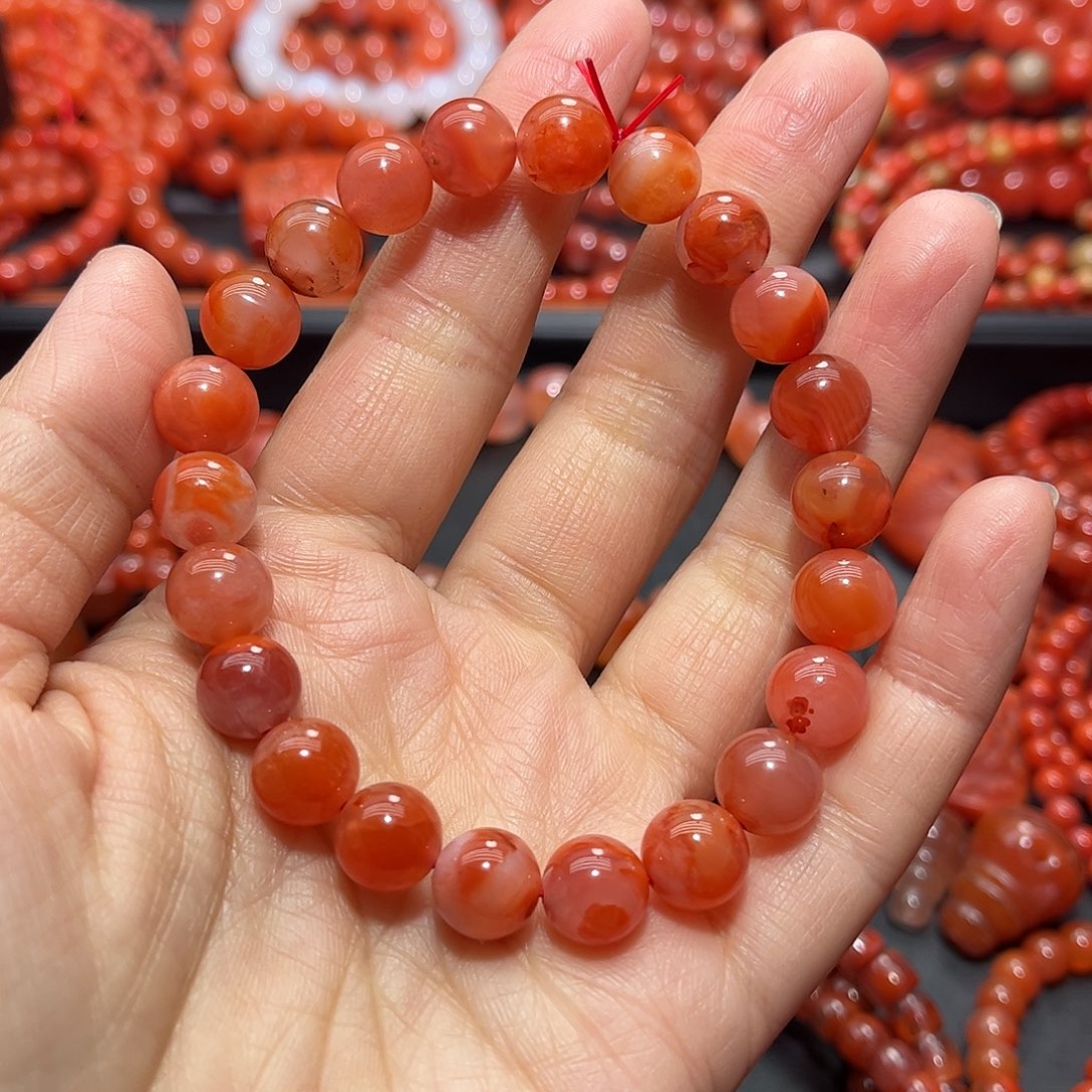 南红玛瑙手链未镶嵌